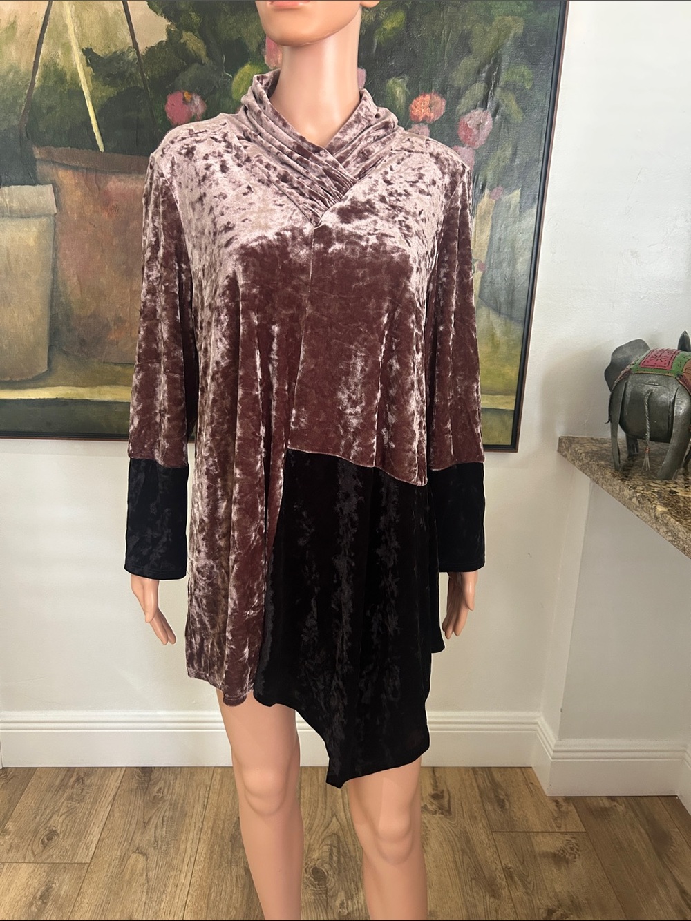 NWT IC by Connie K crushed velvet tunic - Picture 2 of 11